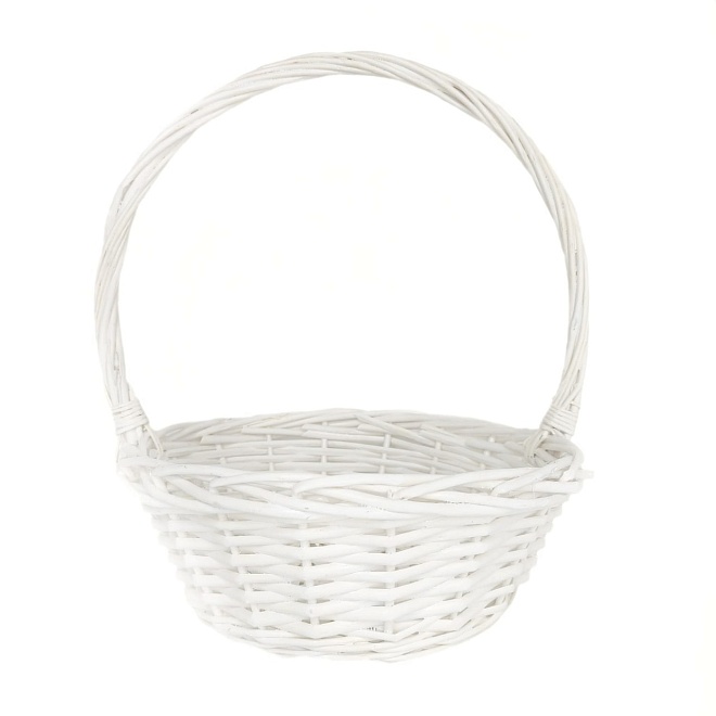 Корзина (ива) d25*25*h10*hh30см круг белый