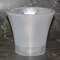 Горшок Ванда d15 h13см 1,2л с вкладкой пластик прозрачный/прозрачный