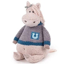 Мягкая игрушка KULT Лошадка Шанси h30см светло-серый