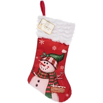 Носок подарочный НГ 19*34см Снеговик