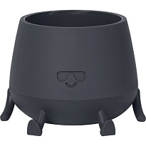 Кашпо Мистер Крутой d11,1 h8,8см 0,6л пластик антрацитовый
