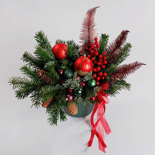 Композиция новогодняя "Шишка"