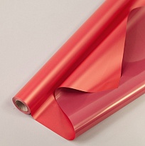 Пленка матовая 60см*10м двухсторонняя, перламутр красный-бордо