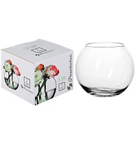 Ваза из стекла шар Флора d12*h10,25см, 0,8л (в коробке) 