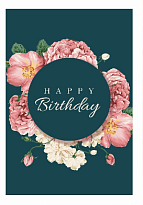 Открытка Happy Birthday 7*10см, 5 шт