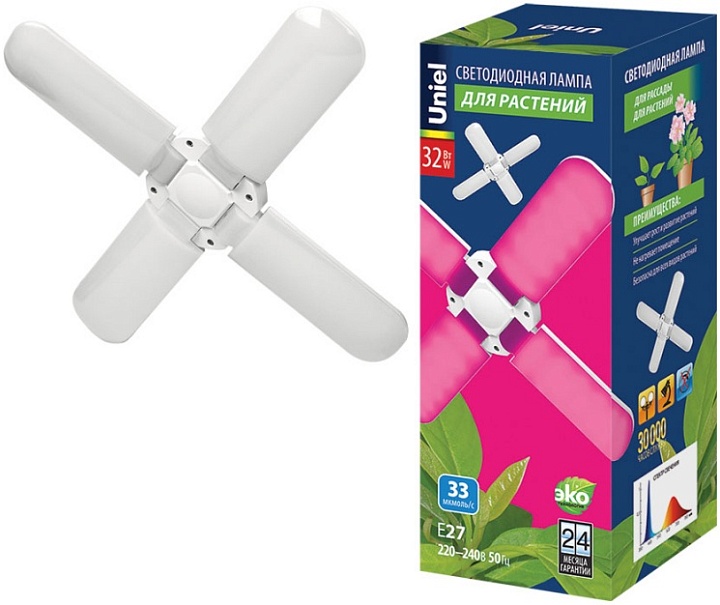 Фитолампа Uniel PLP32WH форма Р