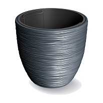 Кашпо Prosperplast Furu d47.9 h38,5см 31л с вкладкой пластик антрацитовый