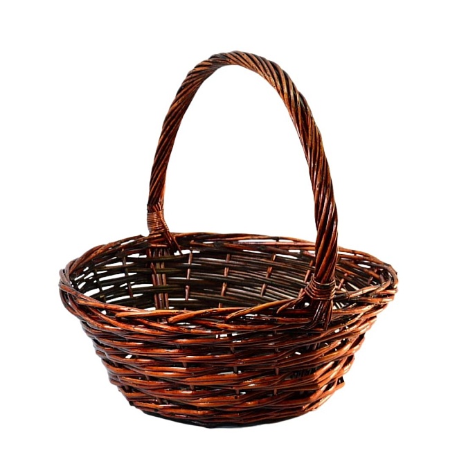 Корзина плетеная (ива) d38*14*31*20см коричневый