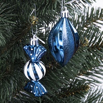 Елочные игрушки  Шары 2шт/уп синий