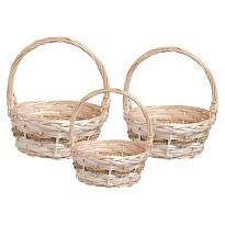 Корзина (ива) d36*h14*hh40см круг натуральный