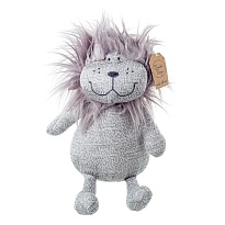 Мягкая игрушка Лев h25см серый