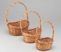 Корзина (ива) d17*12*h7*hh25см овал медовый