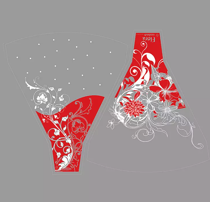 Пакет рюмка 44/50 Blum красный/белый