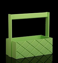 Ящик декоративный с ручкой №13 25*12,5 h10hh24,5см зеленый