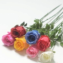 Роза одиночная искусственная h52см микс