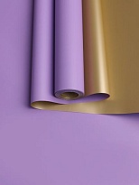 Пленка матовая 58см*10м 65мкр золотой-сиреневый