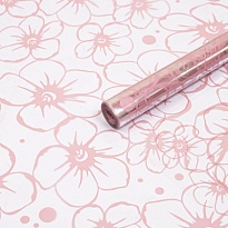 Пленка прозрачная 70см 200гр Фантазия нежно-розовый