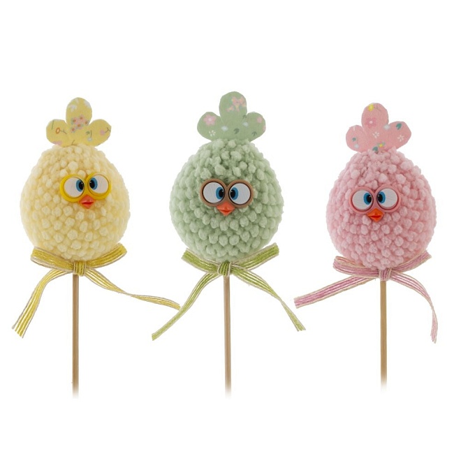 Вставка Яйцо Пасхальное 6*5*h25см микс