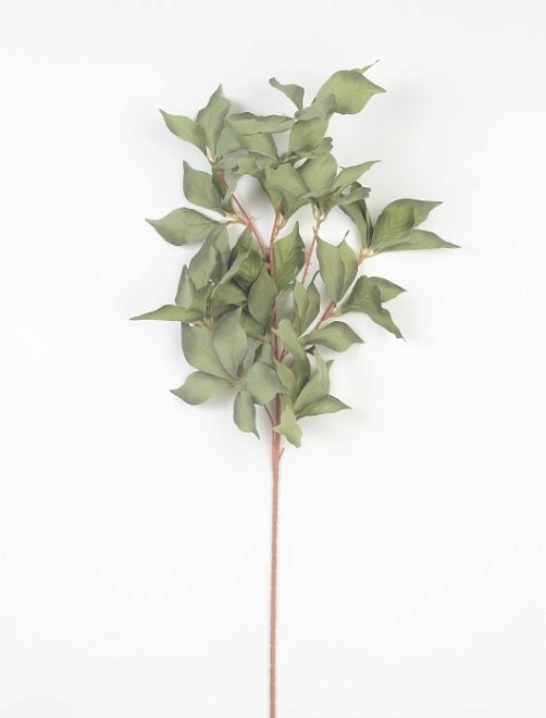 Зелень, ветка искусственная, Лист розы, h86см, зеленый