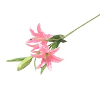 Лилия искусственная 2головы 1бутон h105см нежно-розовый