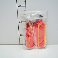 Бант шар 50мм с золотой полосой красный 