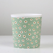 Кашпо Ромашки d14 h14 1.6л пластик зеленый
