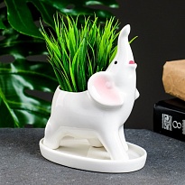 Горшок Слон Гидеон d9,5 h12см 0,18л белый