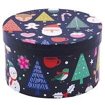 Коробка НГ 21*21*11,5см Рождественские пряники