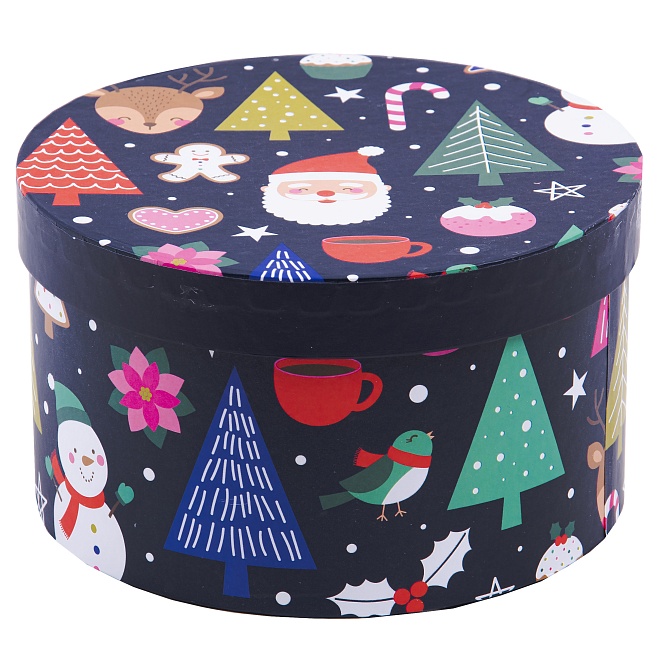 Коробка НГ 21*21*11,5см Рождественские пряники