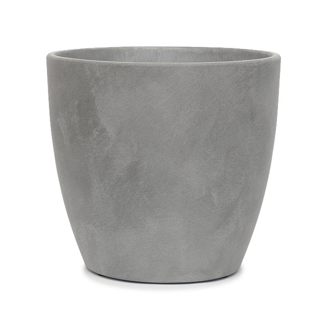 Кашпо Бутон Замша d44см 40л бетон серый 
