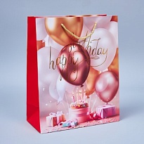 Пакет подарочный 26*32*12см Шары 1