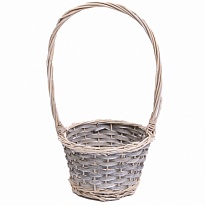 Корзина (ива) d18*h13*hh38см круг серый