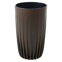 Кашпо Lamela Mira ECO coffee высокая d25 h42см 9,5л с вкладкой пластик кофе эспрессо