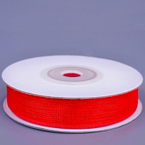 Лента органза 12мм*25ярд красный (16)