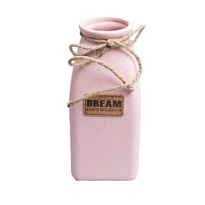 Ваза декоративная DREAM d7*7*h18см керамика розовый