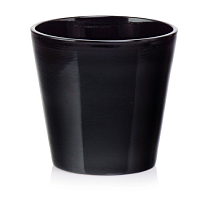 Кашпо Polnix Basic Standard d15 h14см керамика черный