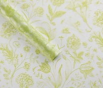 Пленка матовая 58см*10м 50мкр Цветочное облако светло-зеленый 