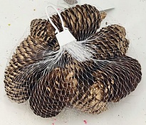 Шишка сосновая 7-9см 10шт золотой 