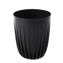 Кашпо Ламела Mira ECO recycled d30 h35,6см 11,6л с вкладкой пластик черный