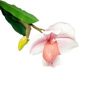 Орхидея искусственная 1 ветка h45см розово-нежный