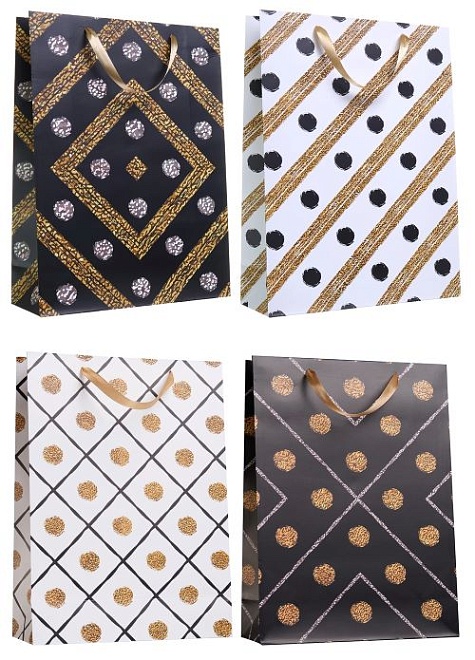 Пакет подарочный 31*42*12см Геометрия ассорти