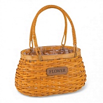 Корзина (секвойя) d19*13*h15*hh29см сумка натуральный