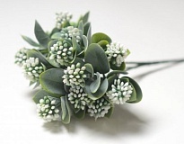 Клевер в букете искусственный 5 голов h28см микс