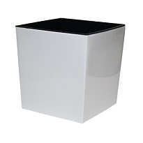 Кашпо Lamela Юкка 40*40 h41,5см 40л с вкладкой пластик кремовый