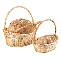 Корзина (ива) d33*15*h39см овал натуральный