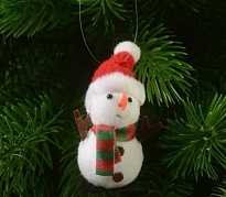 Елочные игрушки Снеговик h8см