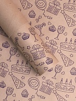 Бумага крафт 70см*1м 70г/м2 Праздник10 листов фиолетовый