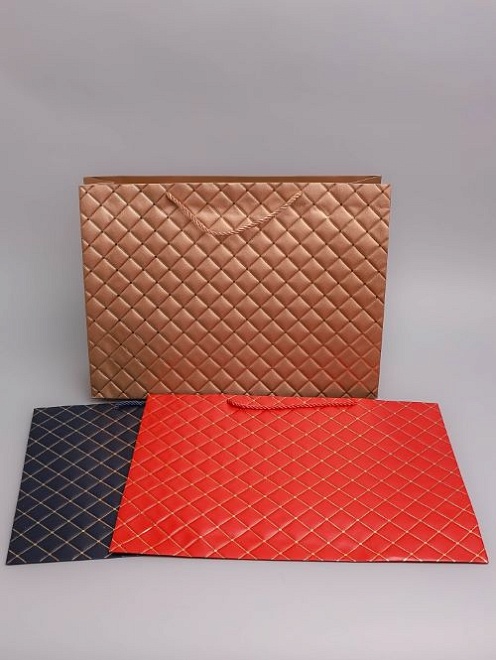 Пакет подарочный 41*32*12см ромб микс