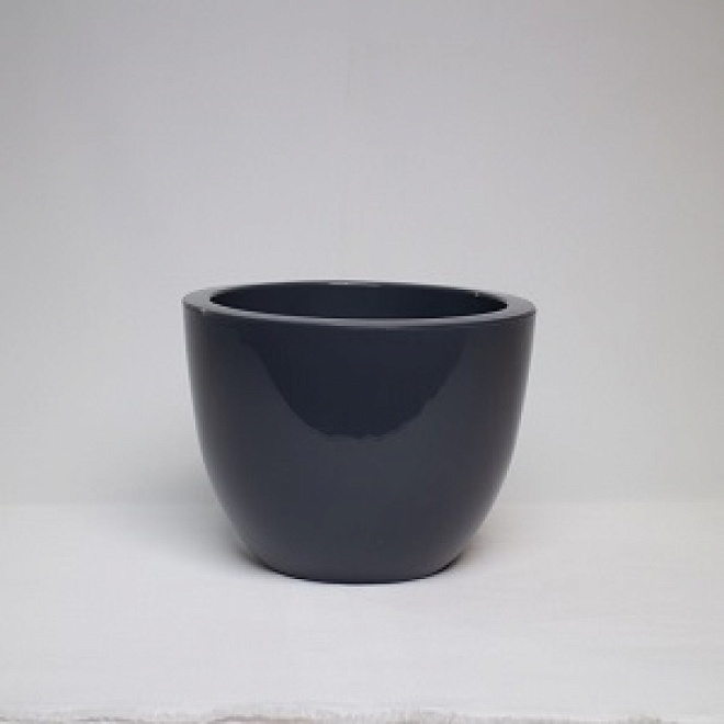 Горшок Орфей d20 h15см 3,5л с вкладкой пластик антрацитовый