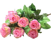 Роза искусственная 9голов h50см малиновый